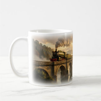 Café Taza Viaje de Vapor Dorado al Amanecer