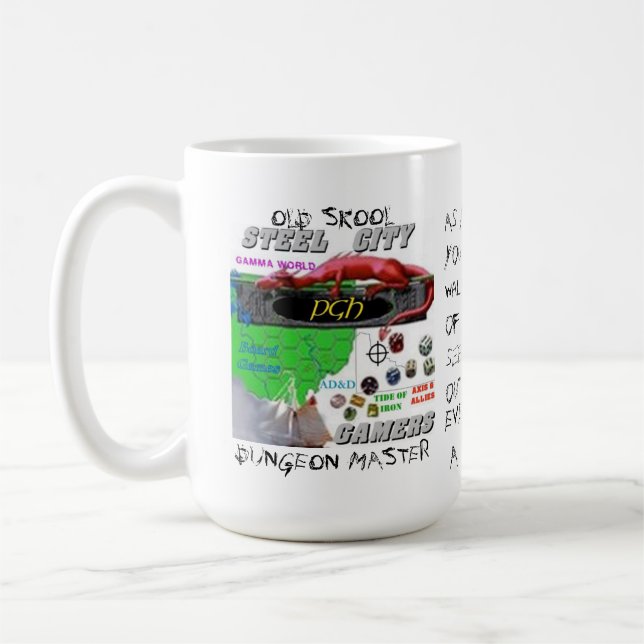 Café Taza vieja de Skool DM de los videojugadores de (Izquierda)