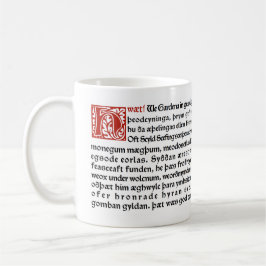 Café Taza "viejo inglés" Beowulf del friki del Lit de