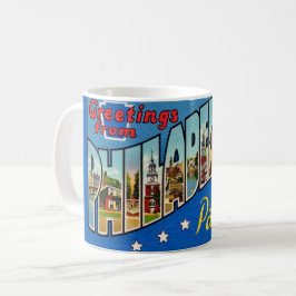 Café Taza Vintage Colorida de Filadelfia