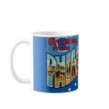 Taza Vintage Colorida de Filadelfia