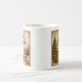 Café taza vintage de Navidad para niños