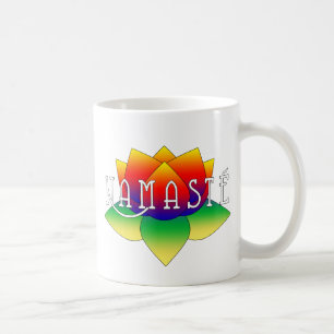 Café Taza viva de la yoga de Namaste Lotus