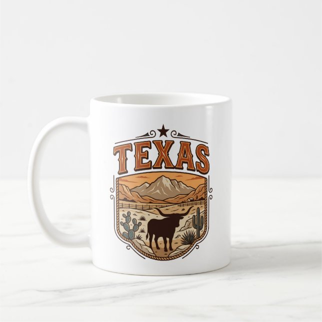 Café Taza Western de la herencia de Texas (Izquierda)
