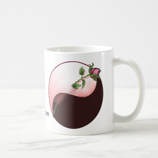 Café Taza yin yang de Rosa Roja (Derecha)