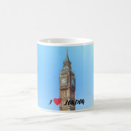Café Taza Yo Amo Londres – Ilustración de Big Ben Recue