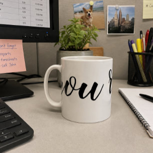 Café Taza 'You Rock' Minimalista Blanca y Negra de Ánim