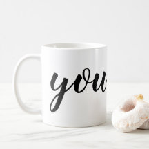 Taza 'You Rock' Minimalista Blanca y Negra de Ánim