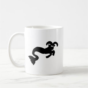 Café Taza Zodiaco de Cabra Marina – Silueta Mínima de C