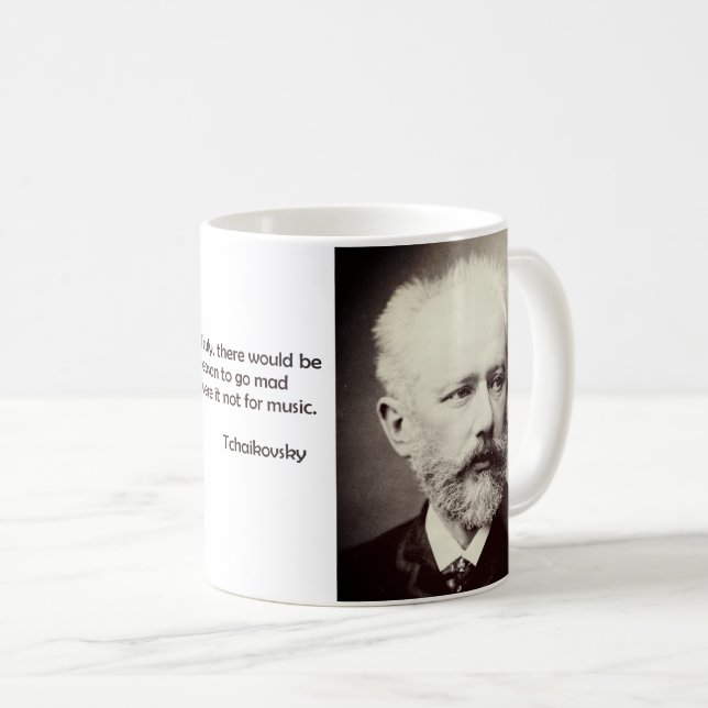 Café Tchaikovsky "razón para ir" taza enojada de la (Anverso derecho)