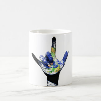 Café Te amo taza de la tierra del planeta