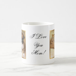 Café Te amo taza del perrito del boxeador de la mamá