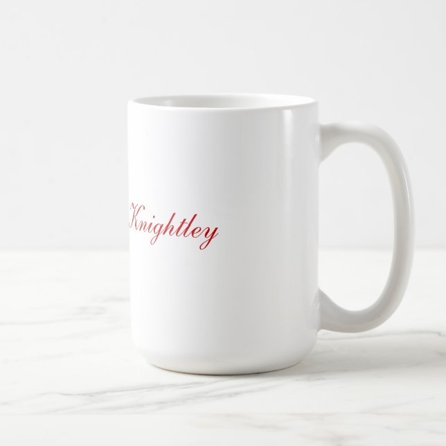 Café Té con la taza de Sr. Knightley (Derecha)