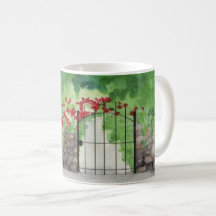 Café Tea Mug Garden Gate 11 onza de taza