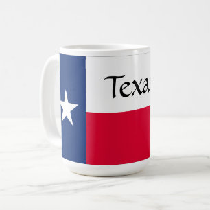 Café Téjano, Bandera de Texas con Bluebonnets, Taza