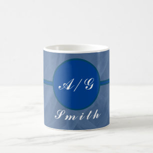 Café Tejido azul textura impresión cualquier taza de ca