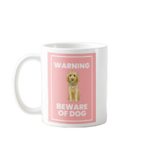 Tenga cuidado con la taza de cómic de perro garaba