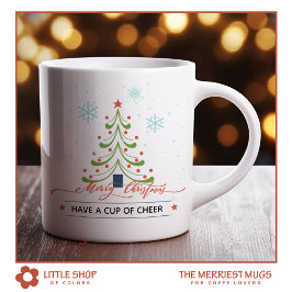 Café Tenga una Taza de Alegría Árbol de Navidad Persona