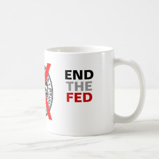 Café TERMINE EL FED - taza - color - con el logotipo de