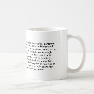 Café Términos de la taza del servicio