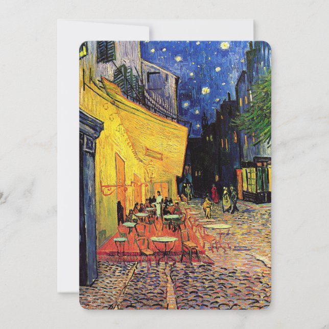 Cafe Terrace de noche por Vincent van Gogh (Anverso)