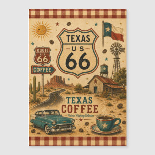 Café Texas Ruta 66 Tarjeta de Lealtad Estilo Café