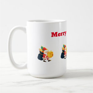 Café Texto de deseos de Navidad Taza Clásica impresa de