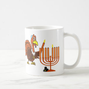 Café Thanksgivukkah Turquía que enciende la taza de