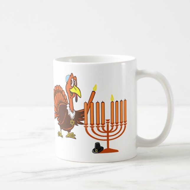 Café Thanksgivukkah Turquía que enciende la taza de (Derecha)