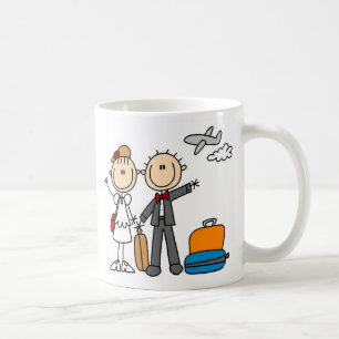 Café Tiempo de la luna de miel para la taza de novia y