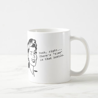 Café "Tiempo en taza del sarcasmo de una botella"