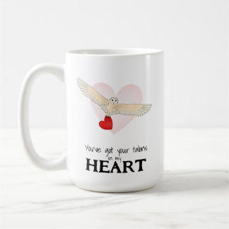 Café Tienes tus garras en mi corazón Taza de búho