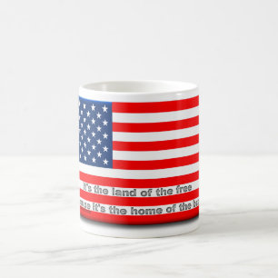 Café Tierra de los libres, hogar de los valientes Taza