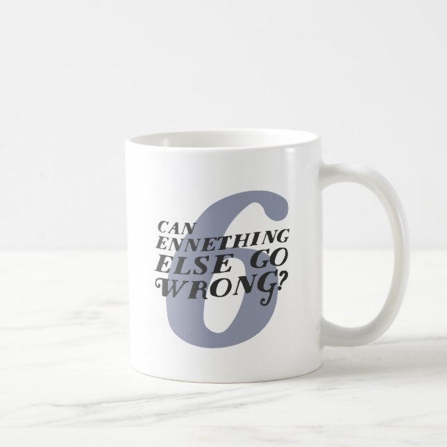 Café Tipo 6 taza divertida de Enneagram (Derecha)