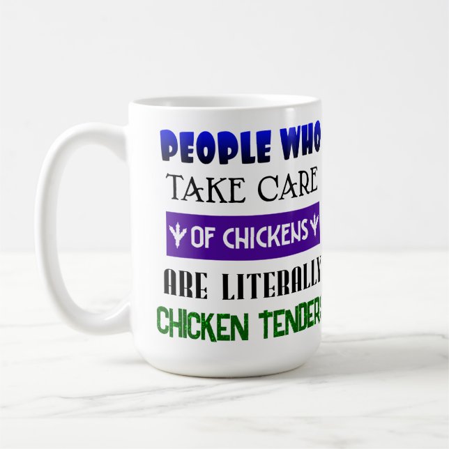 Café Tiritas de Pollo - Taza de 15 oz. (Izquierda)