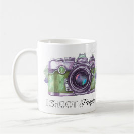 Café Tiro a la gente, taza del regalo de la fotografía