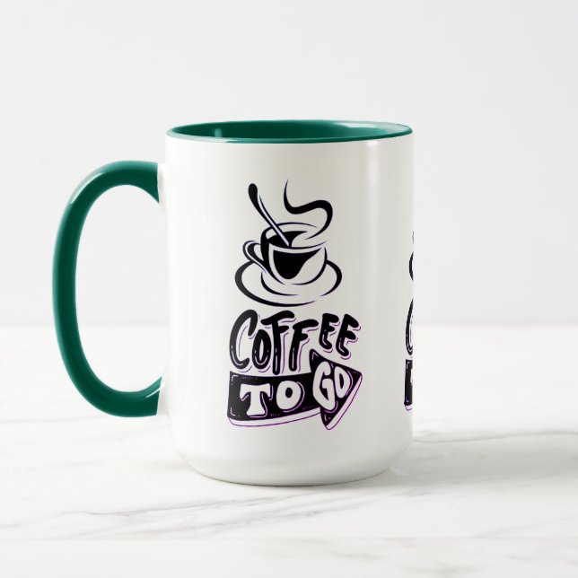 Café To Go Combo Mug - Copa Cerámica Personalizado (Izquierda)