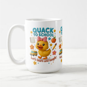 Café Toca la escuela – divertida taza de pato para el r