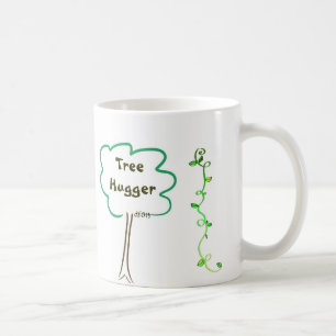 Café Todo alrededor del árbol Hugger con la taza de