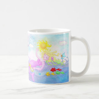 Café "Todo rosa, pienso" la taza de la sirena