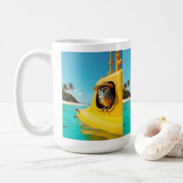 Café todos vivimos en una taza de diversión en un subma