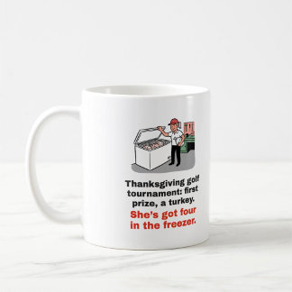 Café Torneo de Golf de Acción de Gracias: Taza de Golf