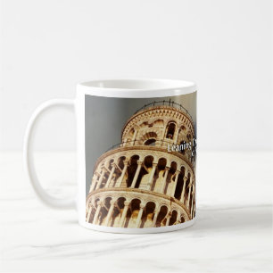 Café Torre inclinada de la taza histórica de Pisa