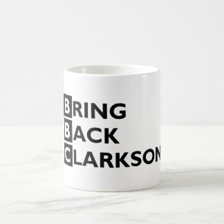 Café Traiga detrás la taza de Clarkson