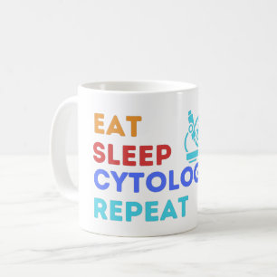 Café TZA DUERME CITOLOGÍA REPITE - #lablife Taza de caf
