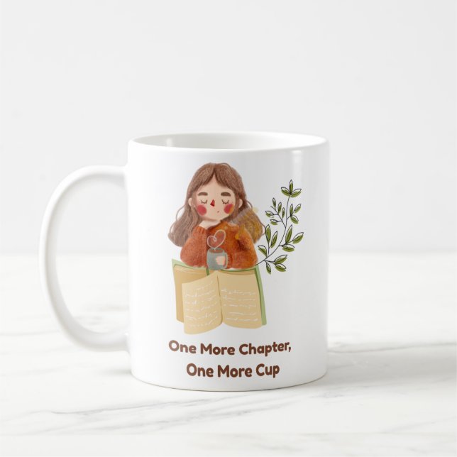 Café Un capítulo más, una taza más | Taza de libro acog (Izquierda)