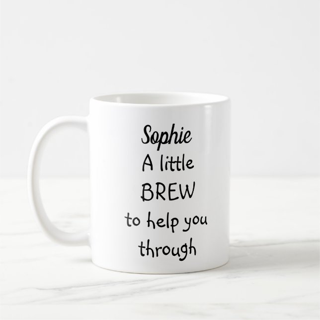 Café Un poco Brew para ayudarle a través de la taza de (Izquierda)