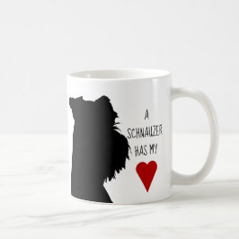 Café "Un schnauzer tiene taza de mi corazón"