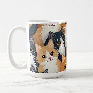 Café una linda taza de gato.