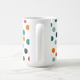 Café una taza con tema de aMOR con lunares brillantes 